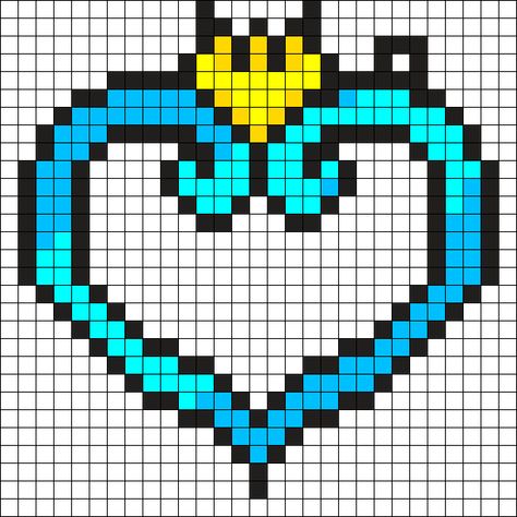 Kingdom Hearts Charm Perler Bead Pattern | Bead Sprites | Misc Fuse Bead Patterns Kingdom Hearts Minecraft, Kingdom Hearts Cross Stitch, Kingdom Hearts Perler Beads, Kingdom Hearts Pixel Art, Kingdom Hearts Perler, Rave Perler Pattern, Perler Charms, Perler Bead Mario, Kandi Cuffs