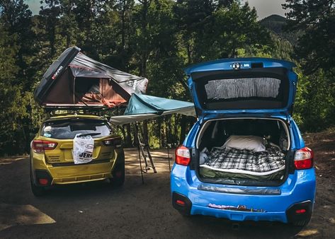 Subaru Crosstrek Car Camping Essentials: On a Budget! Car Camping Subaru Crosstrek, Subaru Crosstrek Car Camping, Car Camping Crosstrek, Crosstrek Car Camping, Subaru Crosstrek Aesthetic, Subaru Car Camping, Subaru Crosstrek Camping, Subaru Crosstrek Mods, Subaru Forester Camping