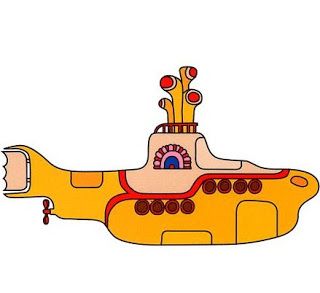 beyond pink and blue's rainbow blog: Yellow Submarine Yellow Submarine Art, Submarine Movie, Beatles Party, The Beatles Yellow Submarine, Beatles Cartoon, Beatles Yellow Submarine, Beatles Art, Beatles Yellow, Collage Art Projects