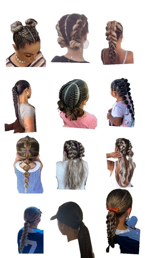 Cute Sporty Hairstyles, Cute Volleyball Hairstyles, Soccer Hairstyles, Track Hairstyles, Soccer Hair, Basketball Hairstyles, Softball Hairstyles, Hairstyle Examples, Cute Hairstyles For School