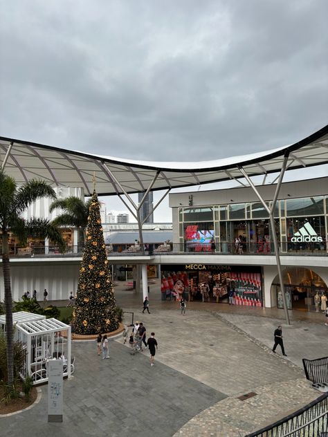 pacific fair gold coast shopping centre christmas tree aesthetic cloudy day scenery Pacific Fair Gold Coast, Gold Coast Aesthetic, Day Scenery, Christmas Tree Aesthetic, Australia Aesthetic, Tree Aesthetic, Classy Aesthetic, Shopping Centre, Summer Holidays