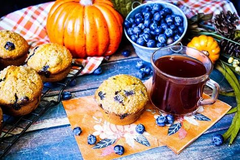 Delicious Homemade Muffin Recipes | Just A Pinch Pumpkin Blueberry Muffins, Apple Banana Muffins, Blueberry Pumpkin, Homemade Muffins Recipe, Blueberry Recipe, Healthy Chocolate Muffins, Blueberry Cream Pies, Stuffed French Toast Cream Cheese, Cherry Muffins