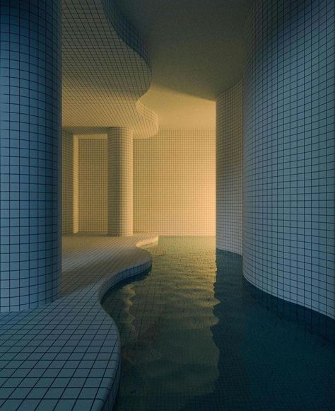 Jared Pike, Dreamscape Architecture, Dreamcore Aesthetic, Weirdcore Aesthetic, Nostalgic Pictures, Dreamcore Weirdcore, Pool Rooms, Dream Pools, Strange Places