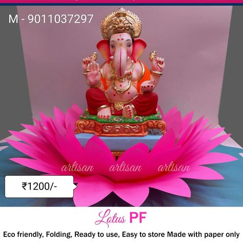 Hibiscus Flower Ganpati Decoration, Mahalaxmi Decoration, Gauri Decoration, Flower Decoration For Ganpati, God Dress, Arti Thali Decoration, Arti Thali, Ganesh Decoration, Ganpati Decoration Theme