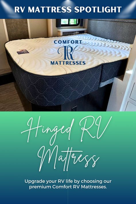 Unlock convenience and comfort with our RV Hinged Mattresses by Comfort RV Mattresses! 🚐✨ Crafted for versatility, these mattresses feature a hinged design for easy access to storage compartments or unique bed configurations in your RV. Tailored for the demands of RV living, experience a mattress that adapts to your lifestyle. Upgrade to RV Hinged Mattresses and discover a new level of convenience on the road! 🛌🔗 #HingedRVMattresses #ComfortRVMattresses #AdaptableComfort Camper Mattress Ideas, Rv Zipper Bedding, Lifestyle Upgrade, Rv Mattress, Zipper Bedding, Unique Bed, Sleep Solutions, Unique Beds, Rv Living