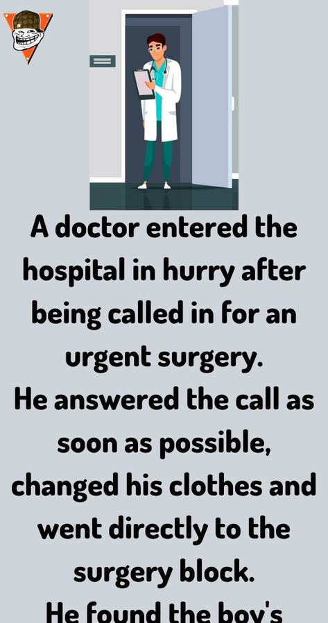 A doctor entered the hospital in hurry after being called in for an urgent surgery. […] Funny Surgery Humor, Surgery Quotes Funny, After Surgery Quotes, Surgery Jokes, Medical Humor Doctor, Surgery Quotes, Surgery Humor, Doctor Jokes, Memes English