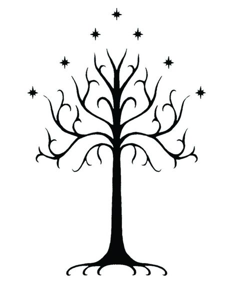 White Tree Tattoo, Gondor Tattoo, Tree Of Gondor Tattoo, Pumpkin Stencils Free Printable, Tolkien Tattoo, White Tree Of Gondor, Tree Of Gondor, Pumpkin Stencils Free, Lotr Tattoo