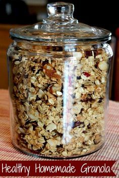 Homemade Aplets And Cotlets, Homemade Granola Cereal, Foods That Heal, Healthy Homemade Granola Recipe, Healthy Granola Recipe, No Bake Granola, Homemade Granola Recipe, Sup Ayam, Homemade Granola Healthy