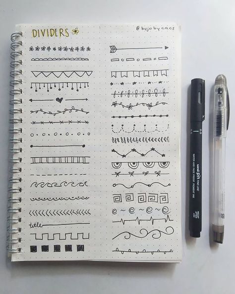 22 Bullet Journal Borders And Dividers - Mom's Got The Stuff 914 Bullet Journal Borders, For Journal Ideas, Journal Borders, Bullet Journal Lines, Borders Bullet Journal, Bullet Journal Tools, Dividers Ideas, Bullet Journal Dividers, Notes Idea