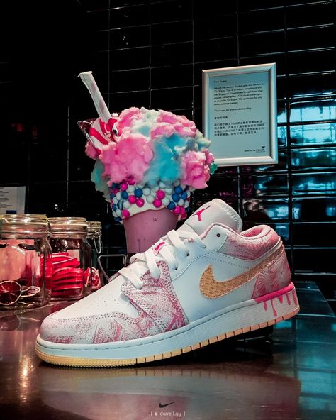 Strawberry Ice Cream, Air Jordan 1 Low, Jordan 1 Low, Air Force Sneakers, Air Jordan 1, Nike Air Force Sneaker, Saucony Sneaker, Nike Air Force, Jordan 1