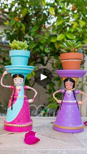 Vishnu Priya, Handmade Planter, Craft Wood, Project For Kids, Indian Home Decor, The Kid, Terracotta Pots, Thanks For Watching, Double Tap