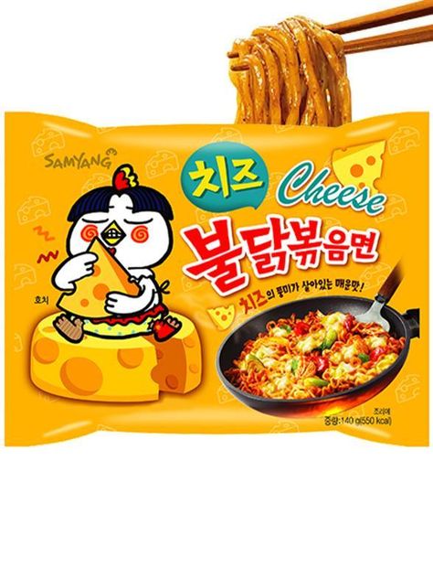 ramen pollo ultra picante samyang queso Chicken Con Queso, Ramen Buldak, Ramen Ya, Cheese Ramen, Chicken Ramen, Cheese Powder, Fettuccine Pasta, Milk And Cheese, Hot Chicken