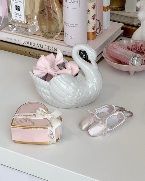 Cute Swan, Swan Decor, Princess Core, Pink Aura, Cute Bedroom Decor, White Swan, Pink Girly Things, Cute Room Decor, Cute Little Things