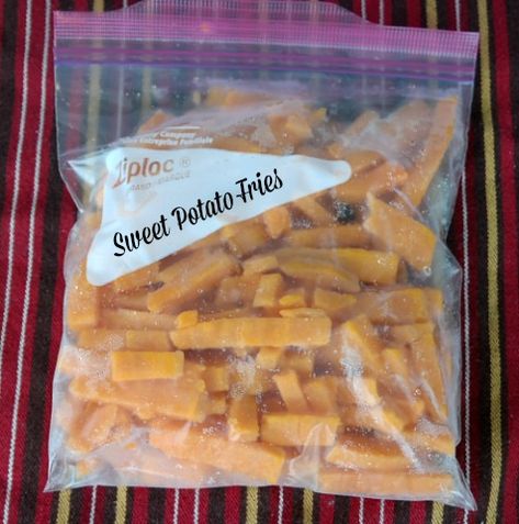 Sweet Potato Frozen, Freezer Friendly Sweet Potato Recipes, Freeze Sweet Potato Fries, Freezing Sweet Potatoes How To, Sweet Potato Storage, Sweet Potato Freezer Recipes, Freezing Sweet Potatoes Raw, Sweet Potato Freezer Meal, Preserving Sweet Potatoes