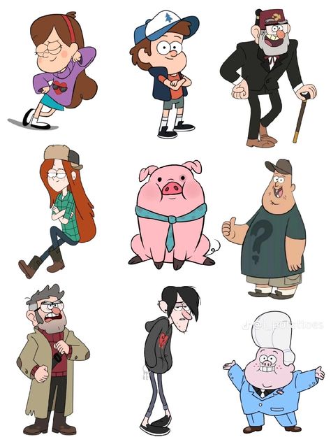 Halloween Gravity Falls, Gravity Falls Characters, Gravity Falls Au, Character Sketches, Autumn Painting, Disney Drawings, Gravity Falls, Sticker Sheets, Gravity