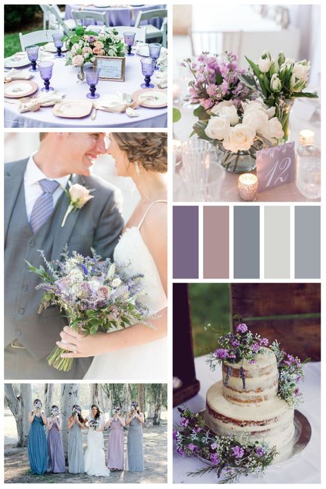 Lavender Lilac Dusty Blue and Silver 1 Dusty Blue Sage Green Lilac Wedding, Lilac And Dusty Blue Wedding, Dusty Blue Lavender Wedding, Dusty Blue And Lilac Wedding, Lilac And Light Blue Wedding, Dusty Blue And Lavender Wedding, Blue Lilac Wedding, Blue And Purple Decor, Dusty Lilac Wedding