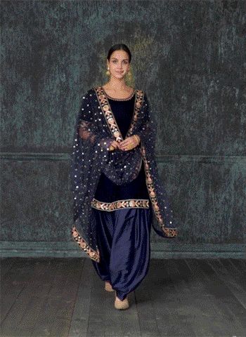 Velvet Patiyala Suit Design, Velvet Patiala Salwar Suit, Sleeveless Punjabi Suit, Navy Blue Punjabi Suit, Velvet Punjabi Suits Party Wear, Royal Blue Punjabi Suit, Blue Patiala Suit, Blue Punjabi Suit, Velvet Punjabi Suits