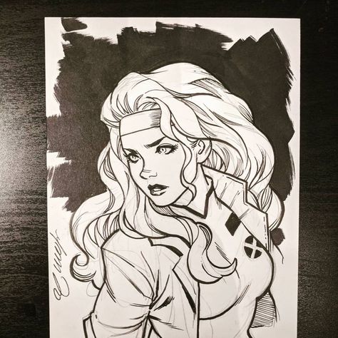 Marcus Anthony To’s Instagram profile post: “Sharing the sketches donated to raise money for Black Lives Matter. Thank you everyone who donated! #Rogue #MarcusTo #commissionspam” Comic Women, Jessica Cruz, Animated Anatomy, Gambit X Men, Daredevil Art, Rogue Gambit, Comic Book Art Style, Man Sketch