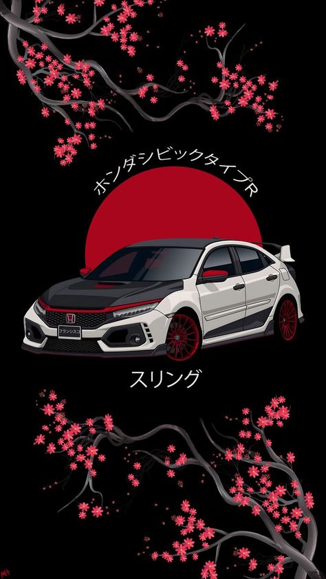 Honda Civic Sport Wallpaper, Jdm Honda Wallpaper, Honda Type R Wallpaper, Honda Civic Type R Wallpaper Iphone, Honda Type R Civic, Honda Civic Art, Civic Wallpaper Iphone, Honda Wallpaper Iphone, Civic Eg Wallpaper