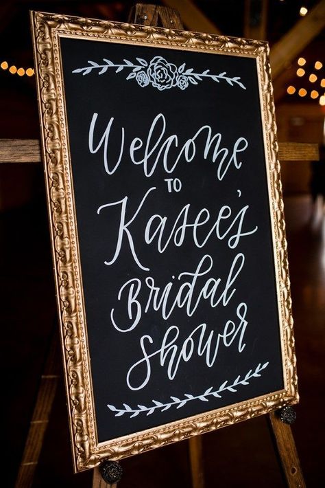 Bridal Shower Chalkboard, Bridal Shower Decorations Rustic, Bridal Shower Inspo, Wedding Chalkboard Signs, Bridal Shower Planning, Bridal Shower Inspiration, Bridal Shower Diy, Bridal Tea, Bridal Shower Brunch