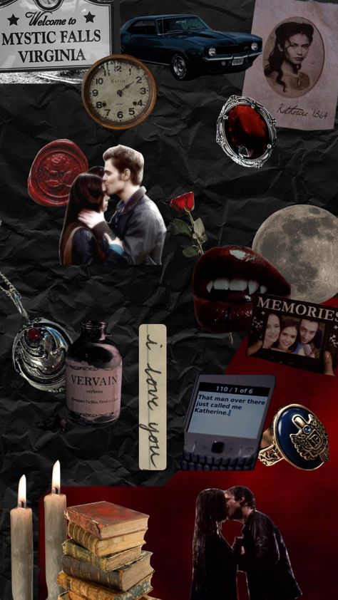 Vampire diaries slay #vintage #moodboard #aesthetic #love #tvd #thevampirediaries #vampirediaries #elenagilbert #stefansalvatore #damonsalvatore Vampire Diaries Mood Board, Vintage Moodboard, Moodboard Aesthetic, Mystic Falls, Aesthetic Love, Stefan Salvatore, Elena Gilbert, Damon Salvatore, The Vampire