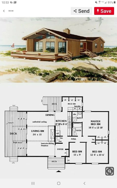 Beach Cabin Plans, Family Home Plans, Contemporary Style House, Cabin Floor Plans, Cabin House Plans, Lake House Plans, Sims House Plans, Contemporary Style Homes, Cottage Plan