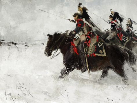 ArtStation - "The French Cuirassiers"., Mariusz Kozik Modern World History, Military Images, Military Wallpaper, Military Drawings, Military Artwork, Historical Painting, Imperial Russia, French Army, Alternate History