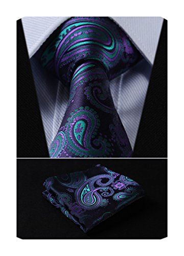 Men Attire, Ties Mens Fashion, Handkerchief Men, Necktie Set, Smen, Mens Silk Ties, Peacock Wedding, Tie For Men, Paisley Tie