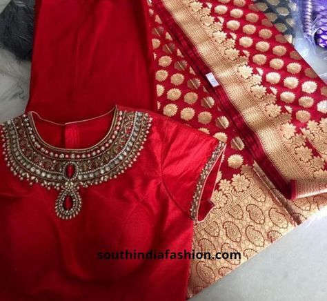 pattu saree blouse designs1 600x552 photo Blouse Patterns For Pattu Sarees, Slides Outfit, Pattu Saree Blouse Designs, Saree Blouse Neck Designs, Wedding Saree Blouse Designs, Sari Blouse Designs, Wedding Blouse Designs, Silk Saree Blouse Designs, Maggam Work Blouse Designs