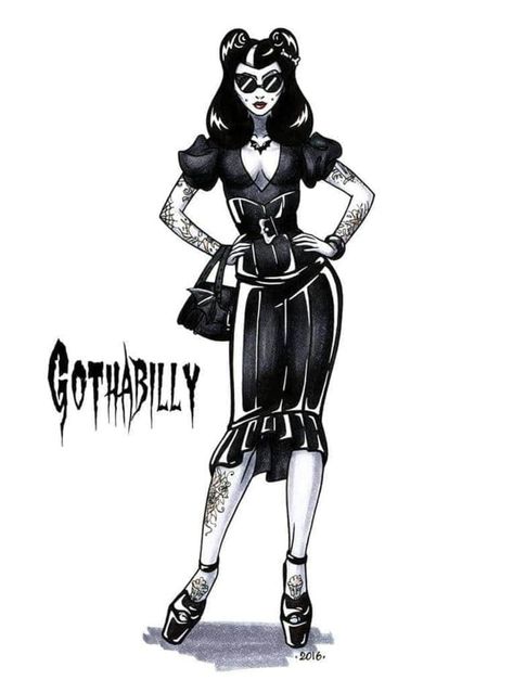 Different Types Of Goth, Gothabilly Fashion, Dark Gothic Fashion, Types Of Goth, Goth Outfit Ideas, Goth Subculture, Polo Lacoste, Goth Art, Gothic Aesthetic