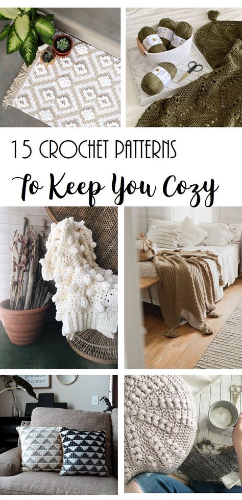 Pottery Barn Crochet, Crochet Home Decorating, Diy Crochet Home Decor, Hygge Crochet Patterns, Easy Crochet Home Decor, Crochet For The Home Free Patterns, Rustic Crochet Patterns, Crochet Patterns Home Decor, Home Decor Crochet Patterns