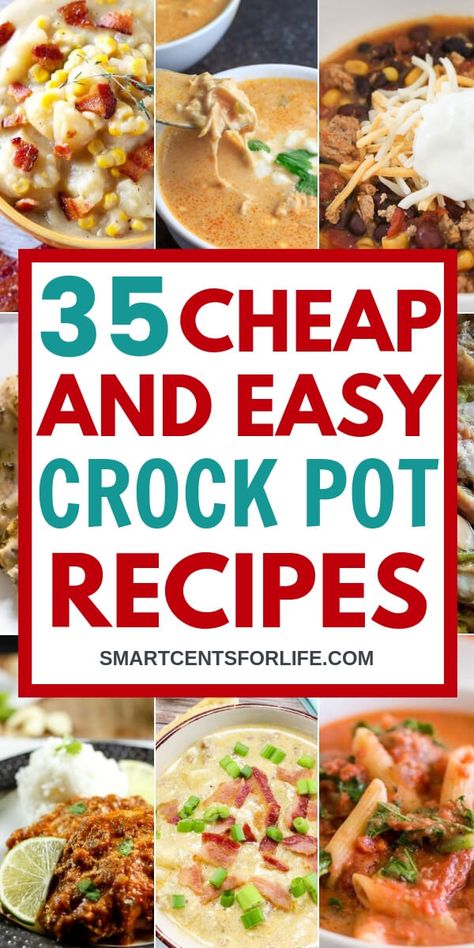 Easy Crock Pot Recipes, Crockpot Recipes Cheap, Meal Planing, Easy Crockpot Dinners, One Pot Dinners, Crock Pot Recipes, Crockpot Dishes, Cheap Dinners, Easy Slow Cooker Recipes