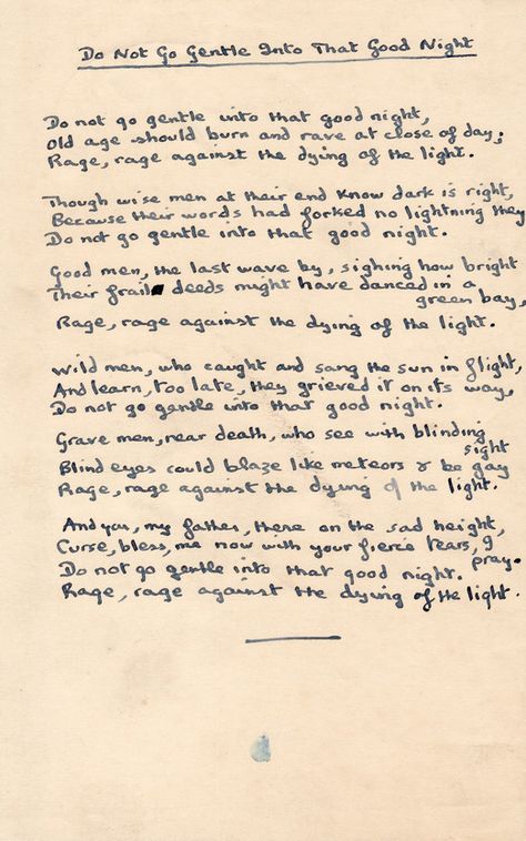 Do Not Go Gentle Into That Good Night, Matched Trilogy, Dylan Thomas Poems, Plastic Jesus, Do Not Go Gentle, The Beatles Live, Dylan Thomas, Poetic Words, Poetic Justice