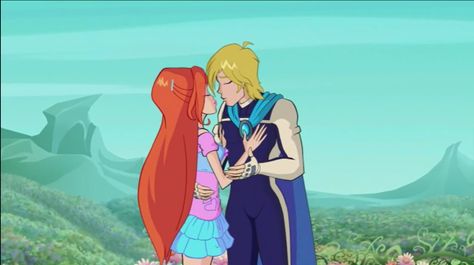 winx club | Tumblr Bloom And Sky, Sky E, Klub Winx, Hair Illustration, Bloom Winx Club, Disney Friends, Cartoons Series, Fantasy Series, Couple Cartoon