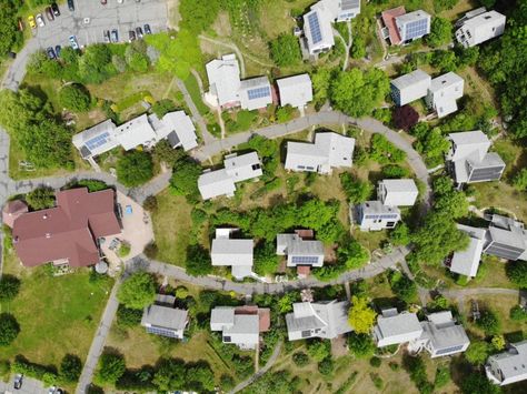 The Case For Cohousing: Where Responsibilities Are Shared And Life Is A Little Less Lonely | Cognoscenti Co Housing Community, Housing Cooperative, Nonprofit Design, Pocket Neighborhood, Intentional Community, Co Housing, Senior Humor, Tiny House Village, New Urbanism