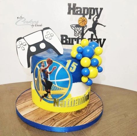 Steph Curry Birthday Cake, Steph Curry Birthday Party Ideas, Steph Curry Cake, Stephen Curry Cake, Stephen Curry Birthday, Curry Basketball, Basketball Cake, Steph Curry, Stephen Curry