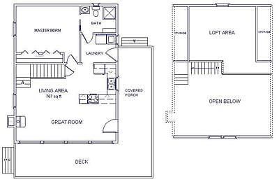 Cabin w/Loft 24x32 Plans Package, Blueprints & Material List 2 • $49.95 2 Story House Plans, 2 Story House, Shop Floor, Loft Plan, Free Shed Plans, Log Home Decorating, Building Remodeling, Electrical Layout, Cabin Floor Plans