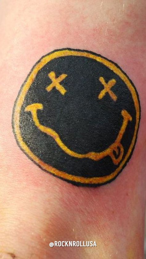 Nirvana
Tattoo
Tattoo Ideas
Inspiration Nirvana Smiley Face Tattoo, Nirvana Logo Tattoo, Nirvana Tattoo Ideas, Kurt Tattoo, Rock Tattoos, Nirvana Tattoo, Smiley Face Tattoo, Nirvana Smiley Face, Rock Tattoo