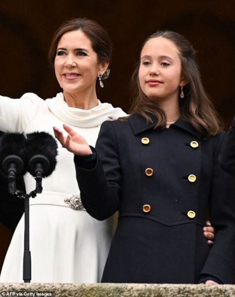 Queen Mary Of Denmark, Old Prada, Princess Josephine Of Denmark, Christiansborg Palace, Prada Coat, Denmark Royal Family, Royal Girls, Queen Margrethe Ii, Queen Consort