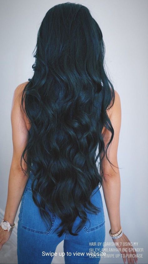 Long Black Hair Extensions Styles, Wavy Black Hair, Royal Blue Hair, Black Wavy Hair, Long Silky Hair, Jet Black Hair, Long Dark Hair, Long Black Hair, Combo Kit