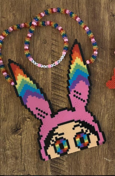 Colorful Perler Bead Patterns, Cosmo And Wanda Perler Beads, Bratz Perler Beads, Perler Bead Patterns Edm, Perler Ideas Rave, Edc Perler, Rave Perler Bead Patterns, Perlers Ideas, Perler Bead Rave Patterns