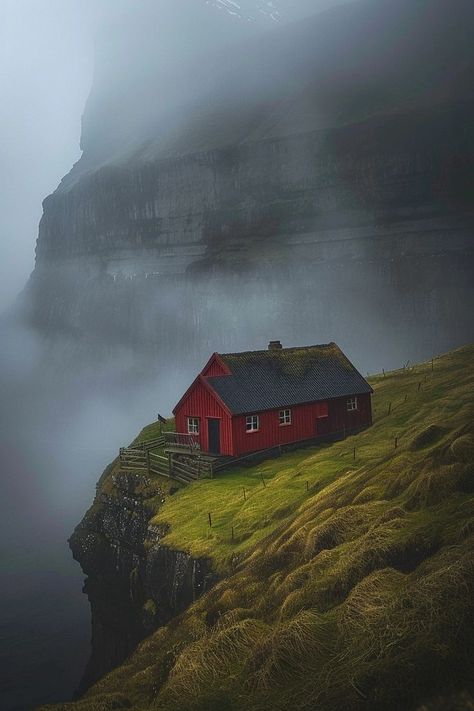 "Unveil the rugged beauty of the Faroe Islands! 🏞️🌿 Explore dramatic cliffs, serene fjords, and charming villages. This breathtaking archipelago offers a unique blend of natural wonders and tranquility. 🌅✨ #FaroeIslands #TravelDenmark #NatureLovers" Norway Fjords Aesthetic, Faroe Islands Aesthetic, Fjords Aesthetic, Denmark Landscape, Secluded House, Europe Interrail, Denmark Aesthetic, Faroe Islands Travel, Faroe Islands Denmark