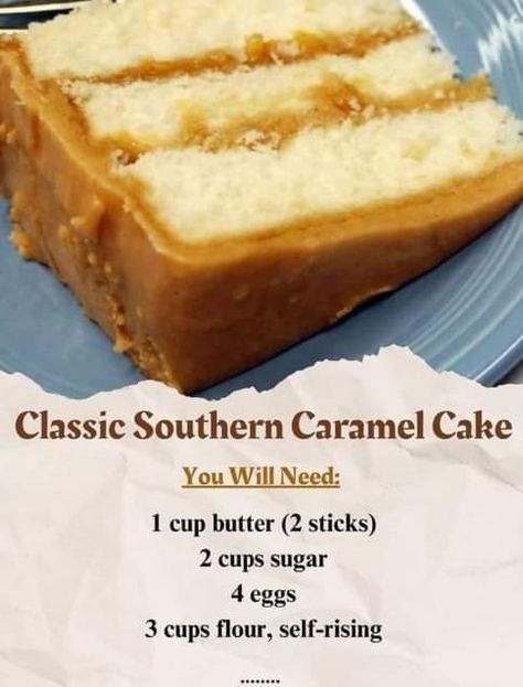 Classic Southern Caramel Cake, Southern Grandma Recipes, Rustic Desserts, Caramel Cakes, Treat Tables, Southern Cakes, Carmel Cake, Southern Caramel Cake, Cooking Desserts