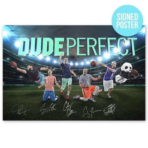 Heads up! Posters will ship in their own separate shipment if ordered with other items. So for orders containing posters along with other products, you will receive two shipments for the one order. Th Groups Poster, Dude Perfect, Trick Shots, Perfect Gif, Youtube Subscribers, Trends International, New York Rangers, Digital Wallpaper, Perfect Party