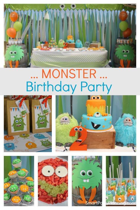 Easy Little Monster Birthday Party The Kids Will Love Monster Themed Food, Little Monster Party, Monster Birthday Party, Little Monster Birthday, Monster 1st Birthdays, Party Monster, Backyard Parties, Food Decorations, Ideas Cumpleaños