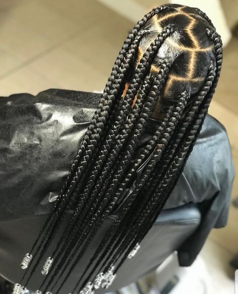 Large Knotless, Large Box Braids, Black Hair Updo Hairstyles, Short Box Braids Hairstyles, Big Box Braids, Big Box Braids Hairstyles, Black Ponytail Hairstyles, Feed In Braids Hairstyles, Goddess Braids Hairstyles