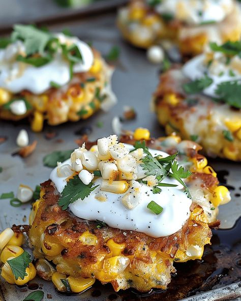 Mexican Street Corn Fritters - Recipes, Tasks & Tools Elote Corn Fritters, Mexican Street Corn Bites, Mexican Corn Fritters, Mexican Street Corn Fritters, Corn Niblets Recipe, Elote Fritters, Air Fryer Corn Fritters, Fritters Recipes, Corn Fritters Recipe