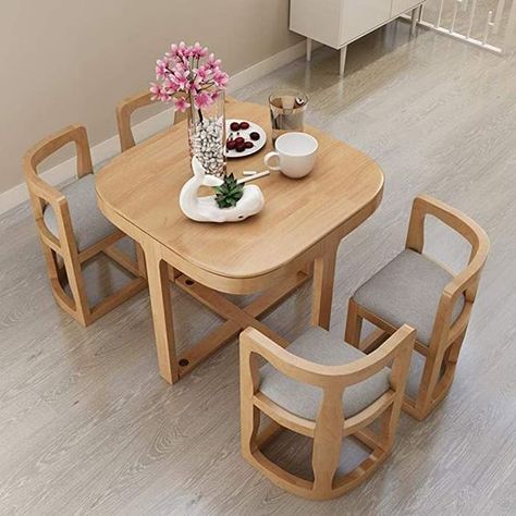 Small Dining Table Apartment, Dining Table Small Space, Nordic Dining Table, Small Dining Table Set, Space Saving Dining Table, Space Saving Table, Dining Table Design Modern, Nordic Dining, Small Kitchens