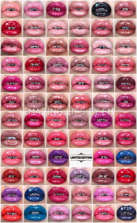 Full LipSense collection color chart all of the shades. 2018 LipSense colors Including limited edition  Lip graphics  Em’s Emazing Lip Pics find on FB Fall lip looks find Shadowsense looks trios quads by following Emazing Lips by Em on Facebook beautiful lip photos Alphabetical order color chart collage  How to apply easy lip art Halloween looks Halloween Lips Shadowsense Looks, Lipsense Colors Chart, Halloween Lips, Lip Looks, Lips Painting, Lipsense Lip Colors, Fall Lips, Full Face Makeup Tutorial, Lips Photo