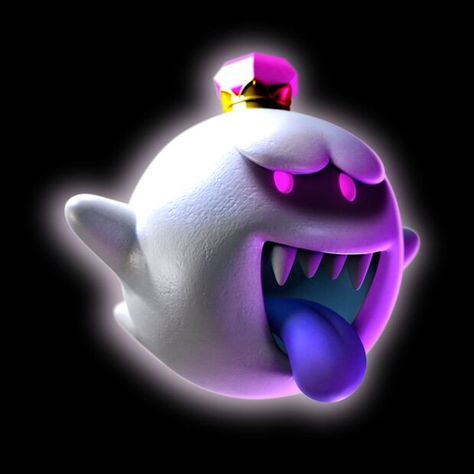 King Boo, Luigi's Mansion, Dark Moon, Mansion, Moon, Purple, Black